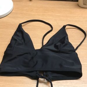 Black lace up bikini Top!